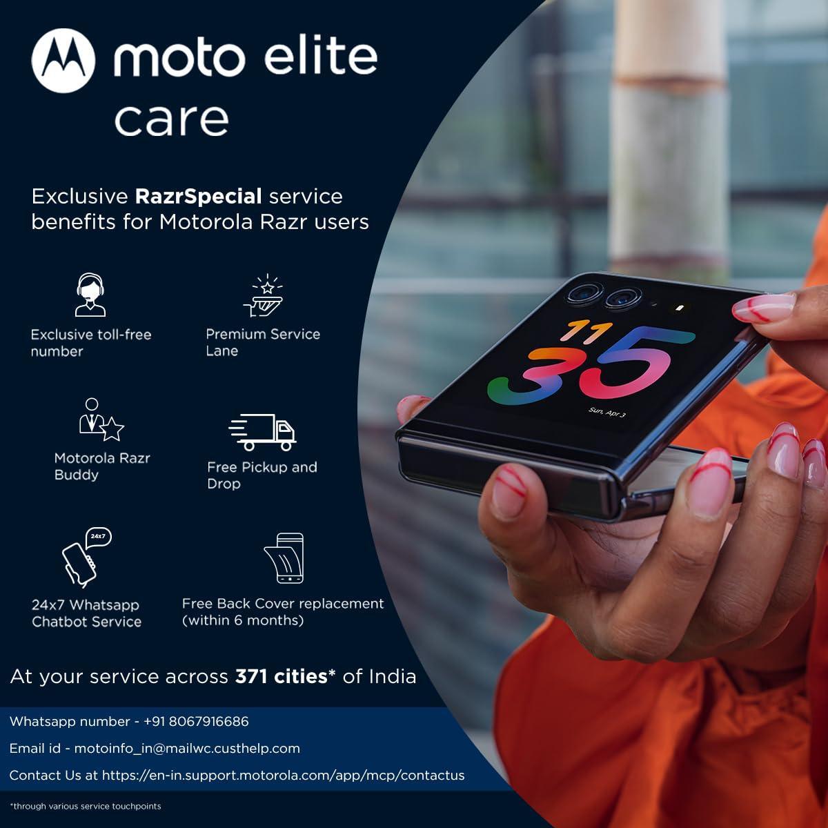 Motorola razr 40 Ultra (Infinite Black, 8GB RAM, 256GB Storage) | 3.6" External AMOLED Display | 6.9" AMOLED 165Hz Display | 32MP Selfie Camera |30W TurboPower Charging | Android 13 - Triveni World