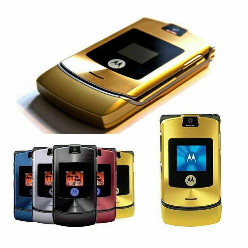 Motorola RAZR V3i GSM 1.23 MP Camera Flip Bluetooth MP3 Mobile Phone Refurbished - Triveni World