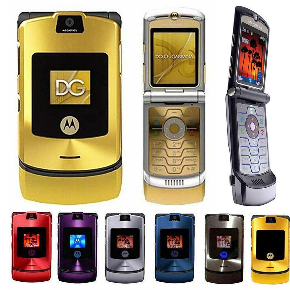 Motorola RAZR V3i GSM 1.23 MP Camera Flip Bluetooth MP3 Mobile Phone Refurbished - Triveni World