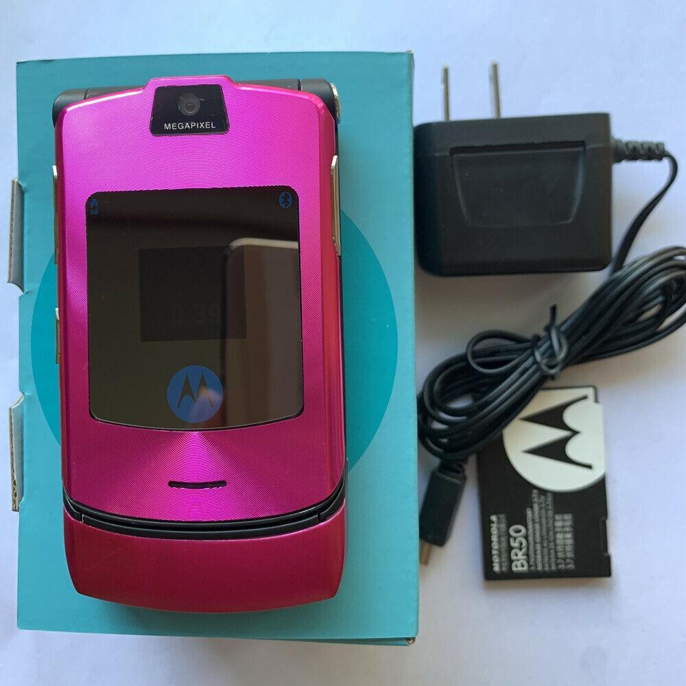 Motorola RAZR V3i GSM 1.23 MP Camera Flip Bluetooth MP3 Mobile Phone Refurbished - Triveni World