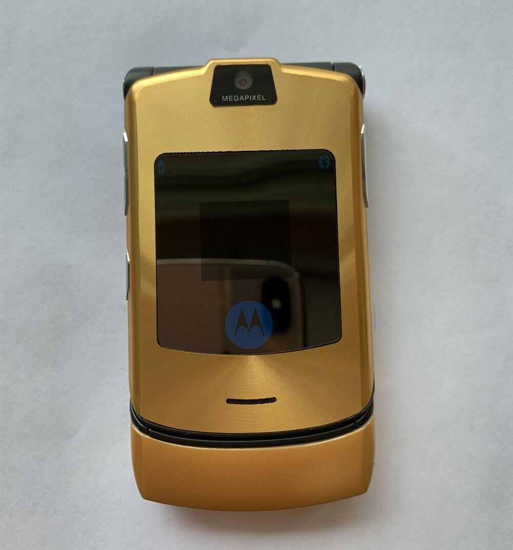 Motorola RAZR V3i GSM 1.23 MP Camera Flip Bluetooth MP3 Mobile Phone Refurbished - Triveni World