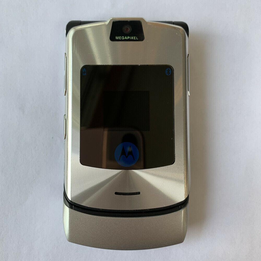 Motorola RAZR V3i GSM 1.23 MP Camera Flip Bluetooth MP3 Mobile Phone Refurbished - Triveni World