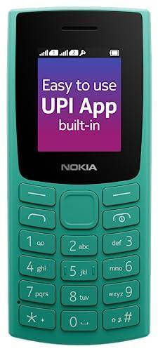 Nokia 106 Dual Sim, Keypad Phone with Built-in UPI Payments App, Long-Lasting Battery, Wireless FM Radio & MP3 Player, and MicroSD Card Slot | Green - Triveni World