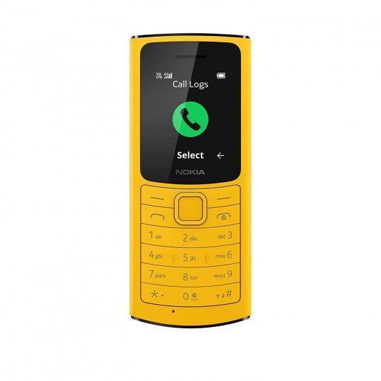 Nokia 110 4G with Volte HD Calls, Up to 32GB External Memory, FM Radio (Wired & Wireless Dual Mode), Games, Torch | Yellow (Nokia 110 DS-4G) - Triveni World