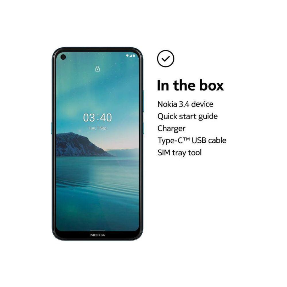 Nokia 3.4 Fjord, 4GB RAM, 64GB Storage Refurbished - Triveni World