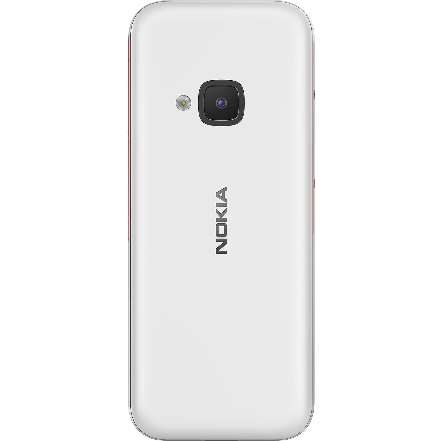 Nokia 5310 Dual SIM Keypad Phone with MP3 Player, Wireless FM Radio and Rear Camera with Flash | White/Red - Triveni World