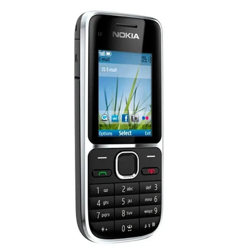 Nokia C2-01 Unlocked Mobile Phone 2.0" 3.2MP Bluetooth Multi-Languages keyboard GSM/WCDMA 3G Smartphone - Triveni World