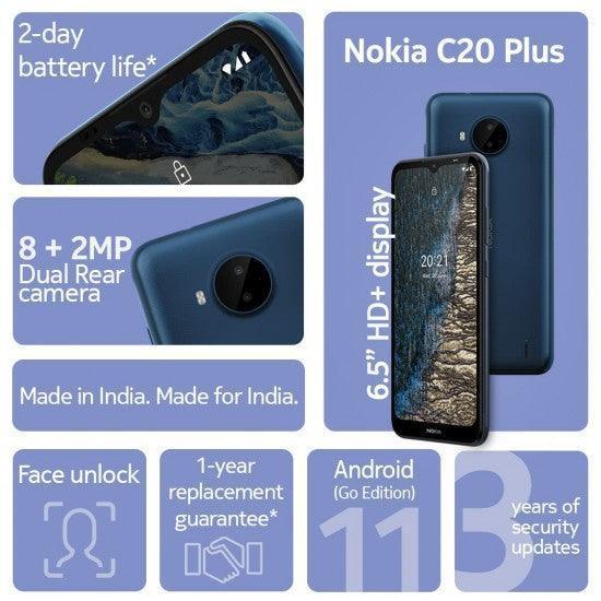 Nokia C20 Plus (Dark Grey, 2GB RAM, 32GB Storage) - Triveni World
