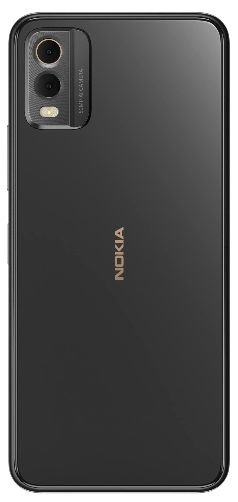 Nokia C32 with 50MP Dual Rear AI Camera | 3-Day Battery Life | Toughened Glass Back | 12GB RAM with Memory Extension (6GB RAM + 6GB Virtual RAM) | Android 13 | Charcoal - Triveni World