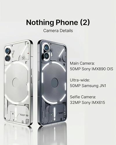 Nothing Phone (2) 5G (White, 12GB RAM, 256GB Storage) | 6.7" LTPO OLED AMOLED Display | 50 MP(OIS) + 50MP | 32MP Front Cam| Qualcomm Snapdragon 8+Gen 1 | 4700 mAh Battery 45W Charging| 100% in 55 Mins - Triveni World