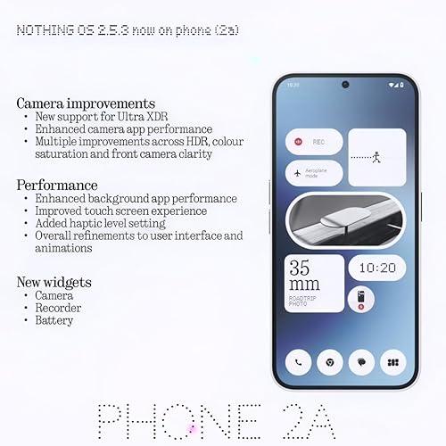 Nothing Phone (2a) 5G (Black, 8GB RAM, 256GB Storage) | 6.7" AMOLED Display | 50MP (OIS) + 50 MP | 32 MP Front | Mediatek Dimensity 7200 Pro Processor | Glyph Interface | 45 W Charging 100% in 59 mins - Triveni World