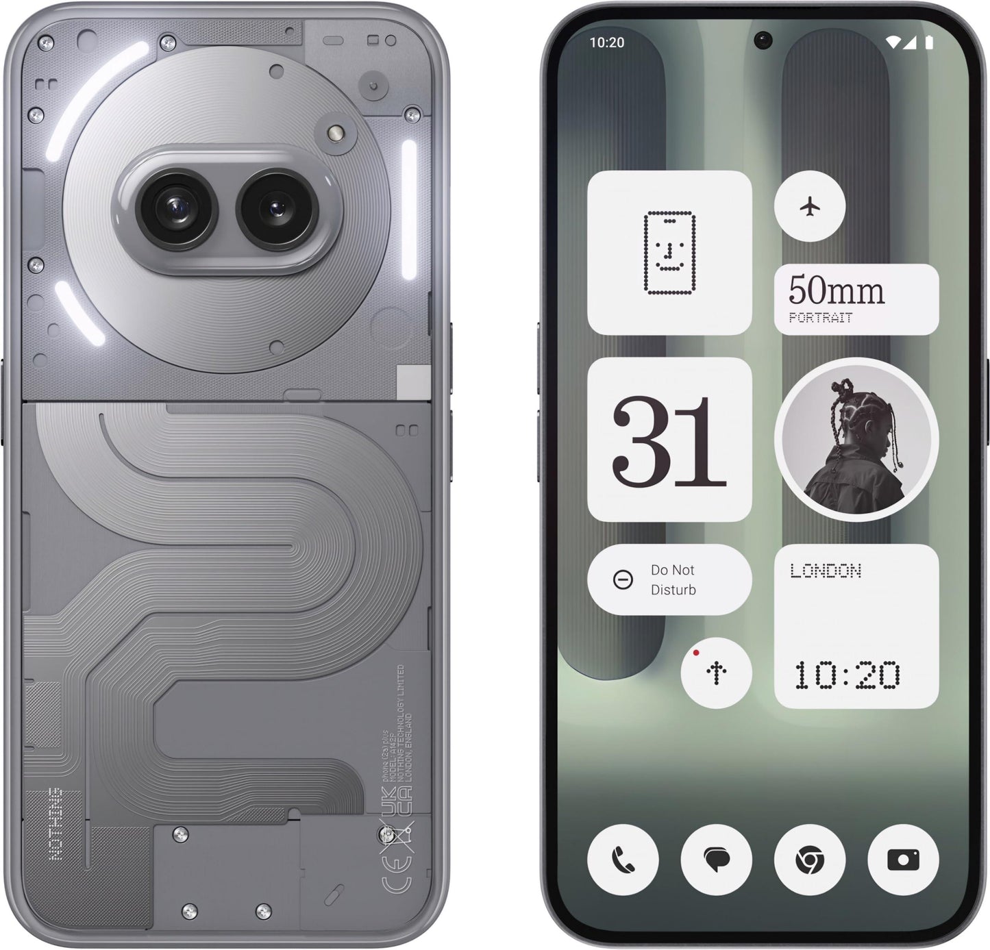 Nothing Phone (2a) Plus (Grey, 8GB RAM, 256GB Storage) | Up to 16GB RAM | Dimensity 7350 Pro 5G Processor | 50MP + 50MP | 50MP Front Camera | 6.7" AMOLED Display | 56 Minutes Charge of 100% - Triveni World