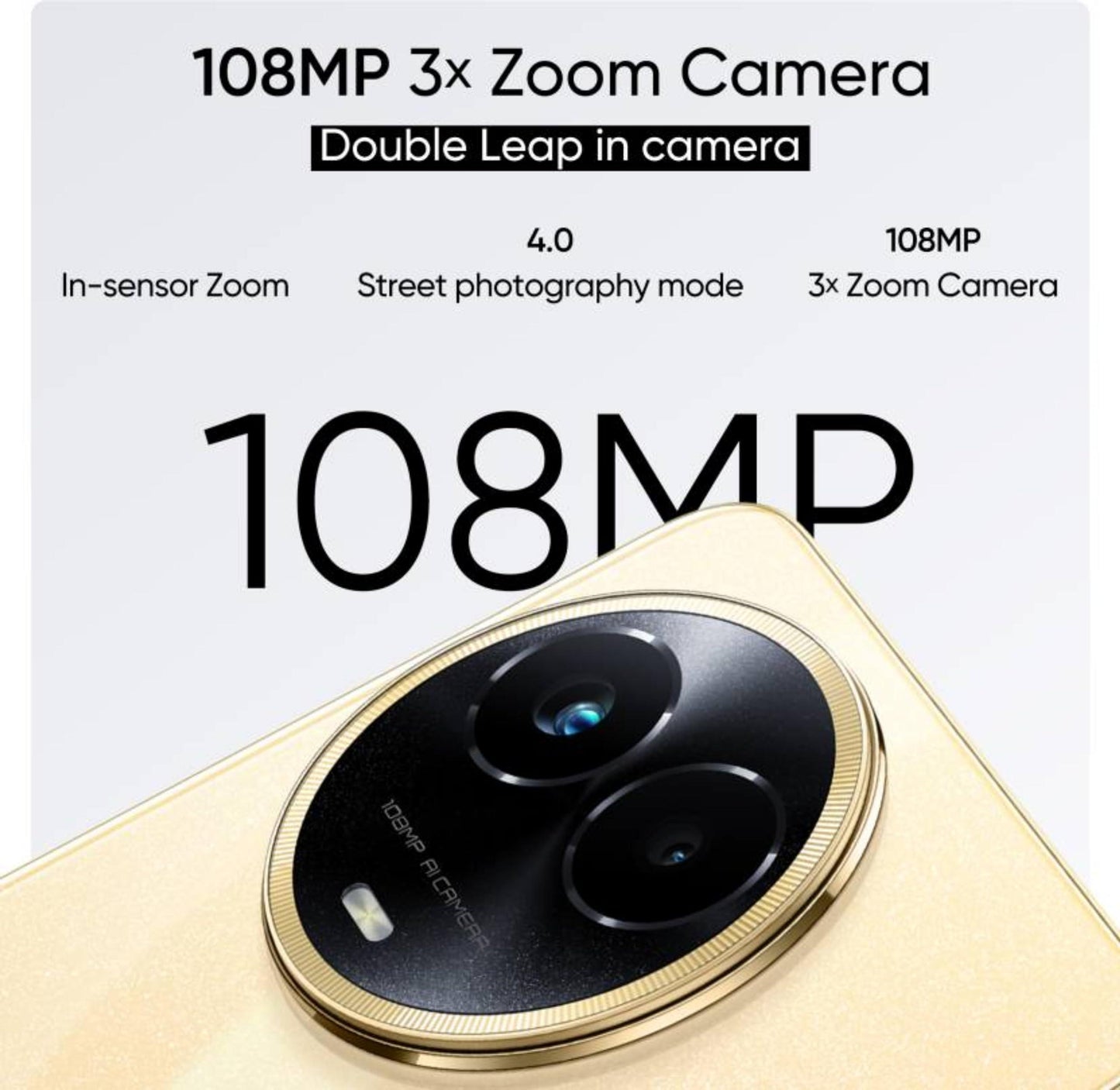 realme 11 5G (Glory Gold, 8GB RAM, 256GB Storage) | Dynamic Ultra Smooth Display | Up to 8GB+8GB Dynamic RAM | 108MP 3× Zoom | 16MP Selfie Camera | Dimensity 6100+ 5G Processor | 67W SUPERVOOC Charge - Triveni World