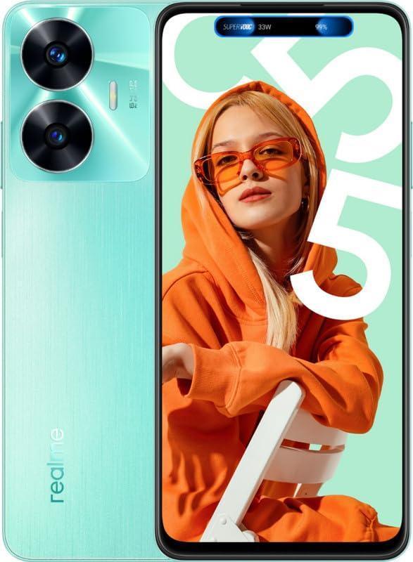 realme C55 (Rainforest, 6GB RAM, 64 Storage) | 6.72 inch Full HD+ Display | 64MP + 2MP | 8MP Front Camera | Helio G88 Processor | Brilliant Security | Convenient Multitasking - Triveni World