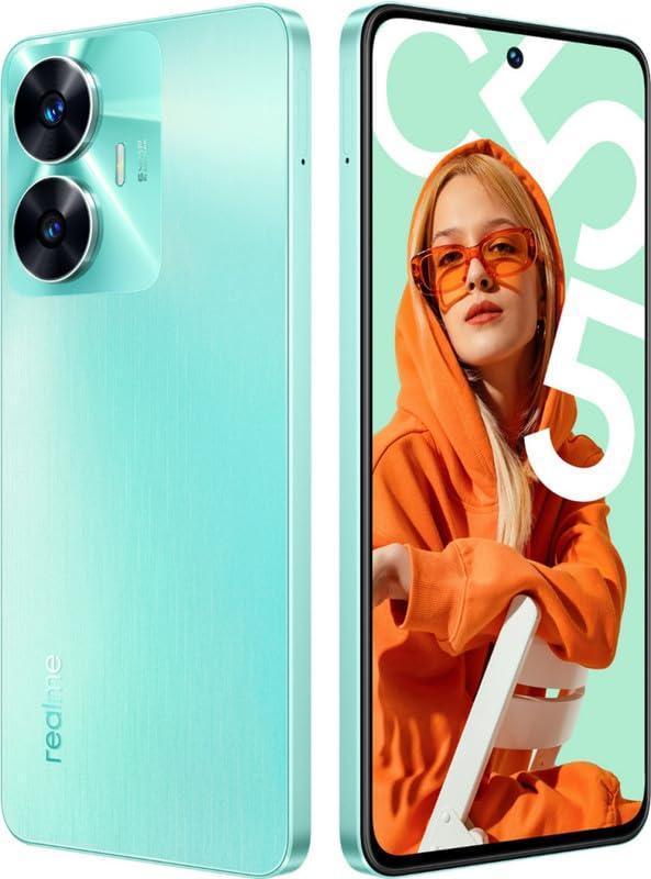 realme C55 (Rainforest, 6GB RAM, 64 Storage) | 6.72 inch Full HD+ Display | 64MP + 2MP | 8MP Front Camera | Helio G88 Processor | Brilliant Security | Convenient Multitasking - Triveni World