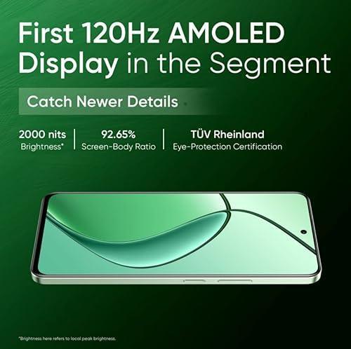 realme P1 5G (Peacock Green, 8GB RAM, 256GB Storage) | Up to 6GB + 6GB Dynamic RAM | Dimensity 7050 5G Chipset | AMOLED Display | 7-layer VC Cooling System | 50MP Color AI Camera |45W SUPERVOOC Charge - Triveni World