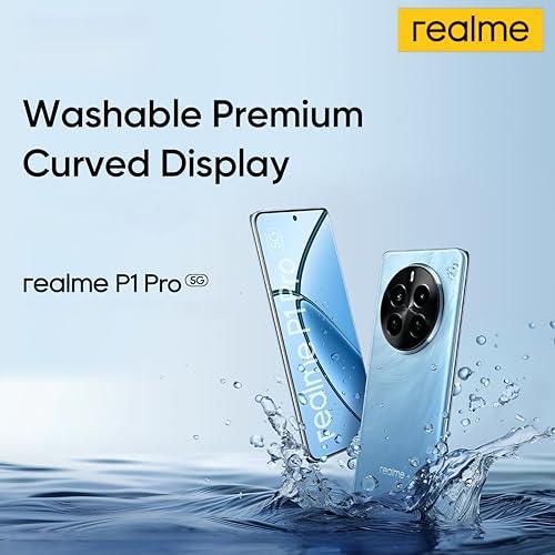 realme P1 Pro 5G (Parrot Blue, 8GB RAM, 256GB Storage) | Up to 16 GB Dynamic RAM | Snapdragon 6 Gen 1 Processor | 6.7" Curved AMOLED Display | 50MP + 8MP | 16MP Front Camera | IP65 Water Resistance - Triveni World