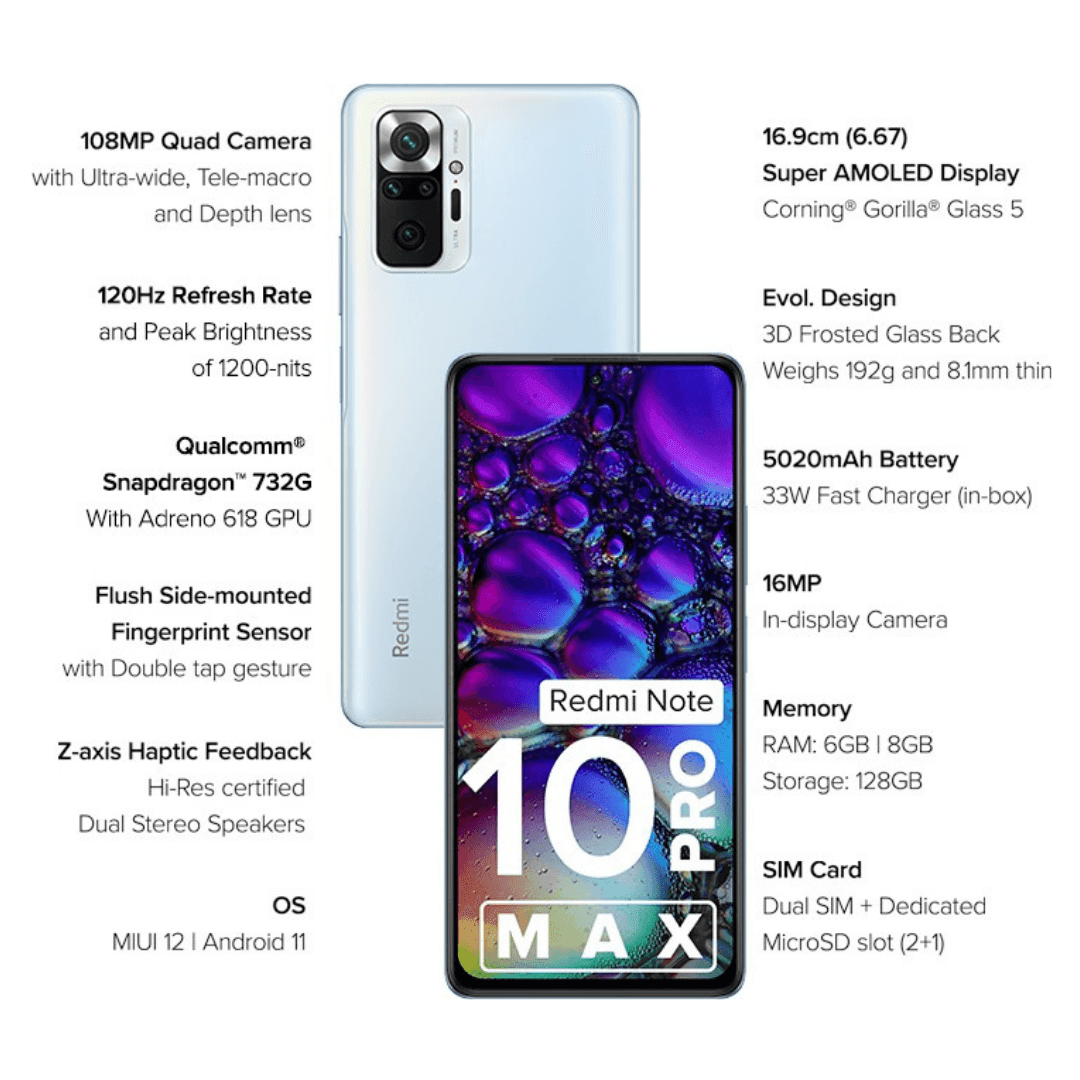 Redmi Note 10 Pro Max Preowned Mobile - Triveni World