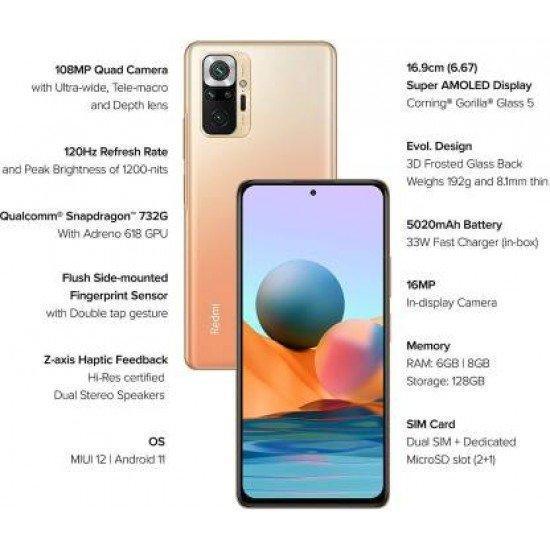 Redmi Note 10 Pro Max (Vintage Bronze, 128 GB) (8 GB RAM) Refurbished - Triveni World