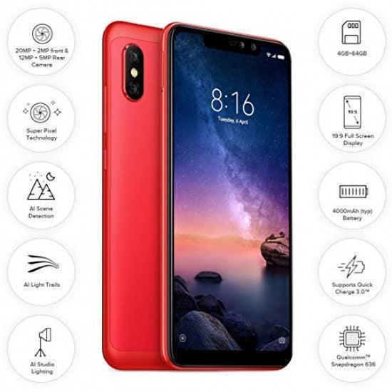 Redmi Note 6 Pro (Red, 6GB RAM, 64GB Storage) - Triveni World