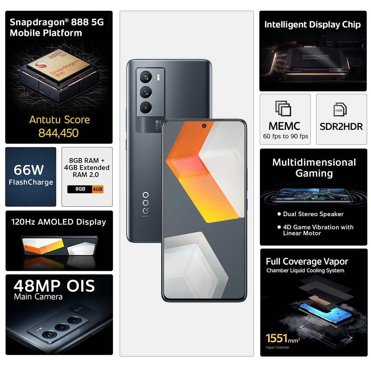 (Refurbished) iQOO 9 SE (Space Fusion, 12GB RAM, 256GB Storage) - Triveni World