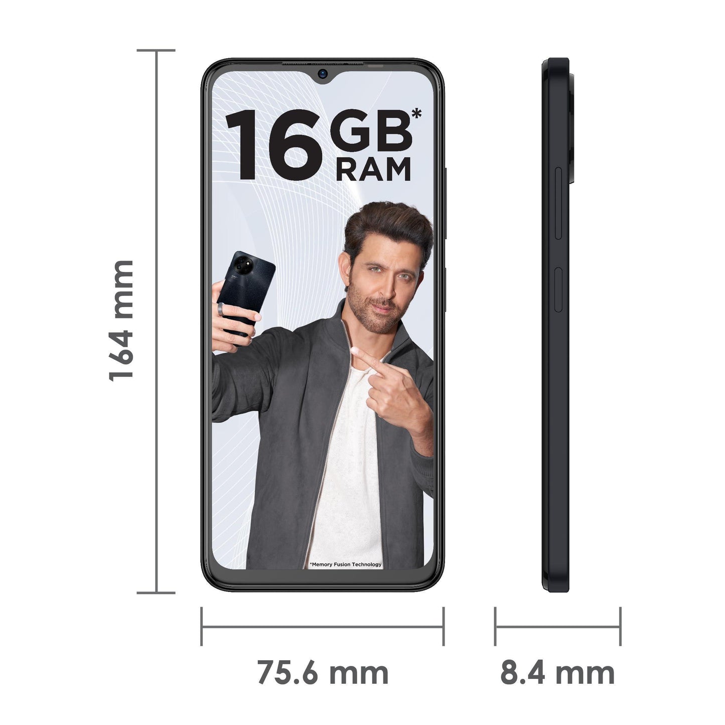 (Refurbished) Itel S23 (8GB RAM + 128GB ROM, Up to 16GB RAM with Memory Fusion | 50MP AI Dual Rear Camera | 5000mAh Battery with Type-C Charging | 90 Hz Display) - Starry Black - Triveni World