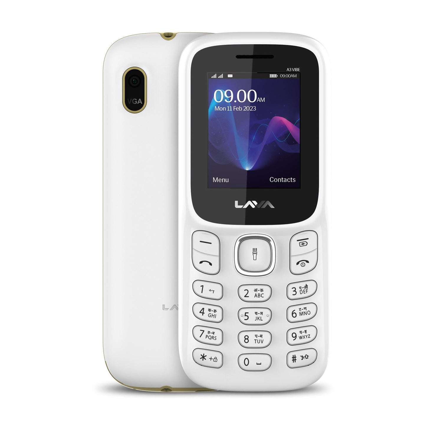 (Refurbished) Lava A3 Vibe Dual Sim Mobile with 1750 mAh Big Battery, 32 GB Expandable Storage and Vibrate Mode White Beige - Triveni World