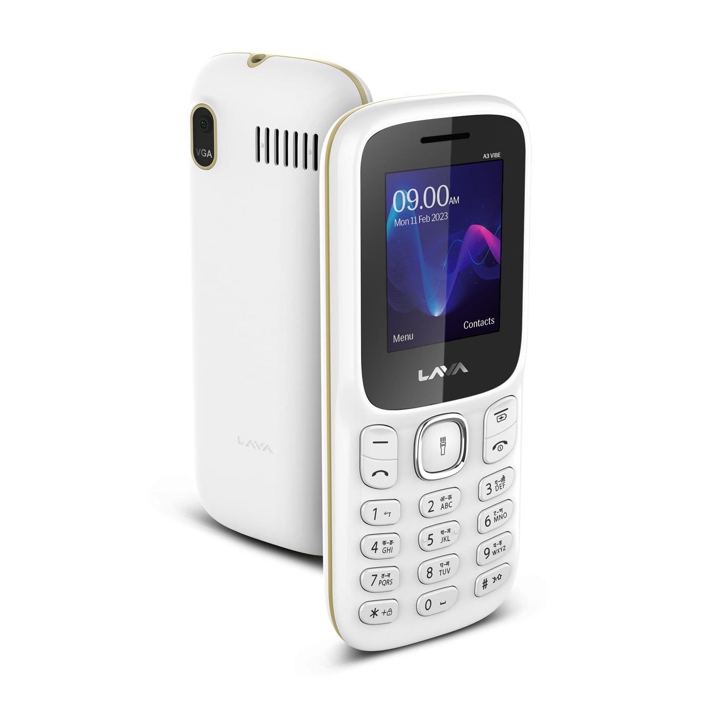 (Refurbished) Lava A3 Vibe Dual Sim Mobile with 1750 mAh Big Battery, 32 GB Expandable Storage and Vibrate Mode White Beige - Triveni World