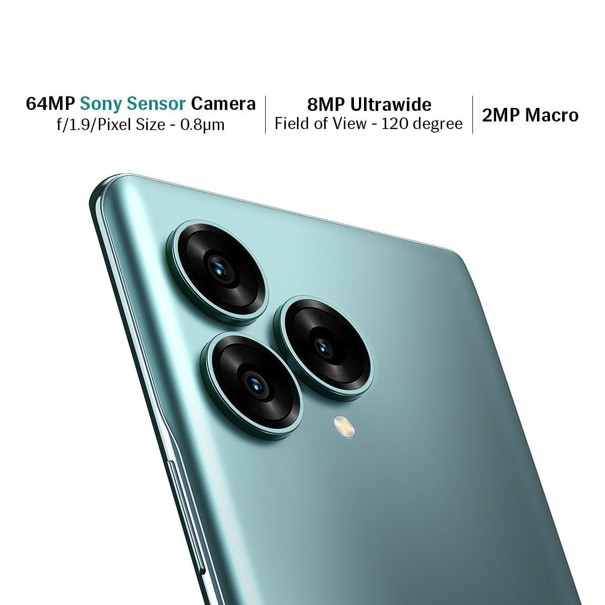 (Refurbished) Lava Blaze Curve 5G (Glass Viridian, 8GB LPDDR5 RAM, UFS 3.1 128GB Storage) | 120Hz Curved Amoled Display |2.6GHz Dimensity 7050 6nm Processor |64 MP Primary Sony Sensor - Triveni World