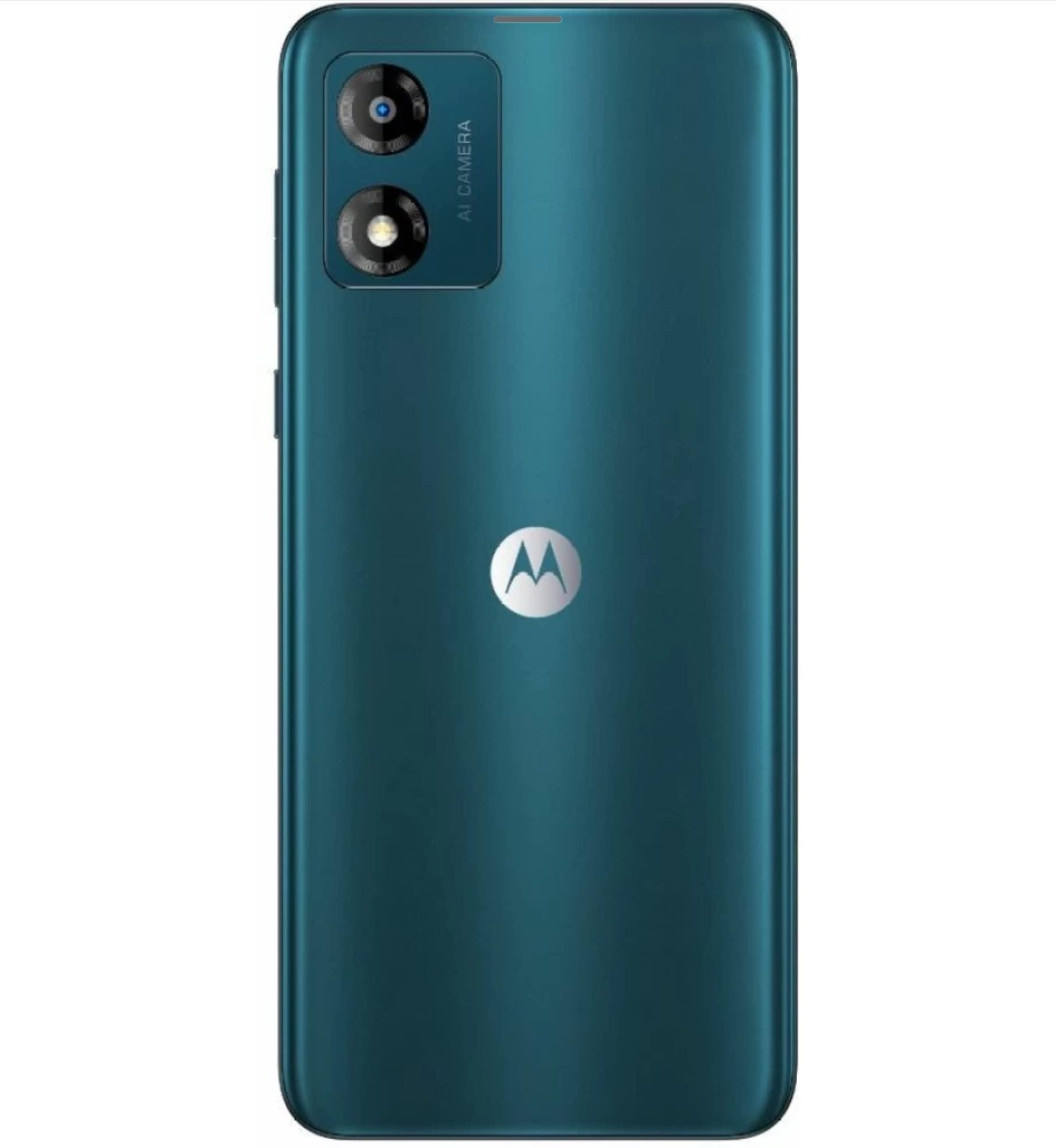 (Refurbished) Motorola E13 4G (Aurora Green, 2GB RAM, 64GB Storage) | Unisoc T606 Octa Core 1.6 GHz | 13MP Rear | 5MP Front Camera| 6.5inch HD+ IPS LCD Display with Dolby Atmos| IP52-rated Water-Repellent Design - Triveni World