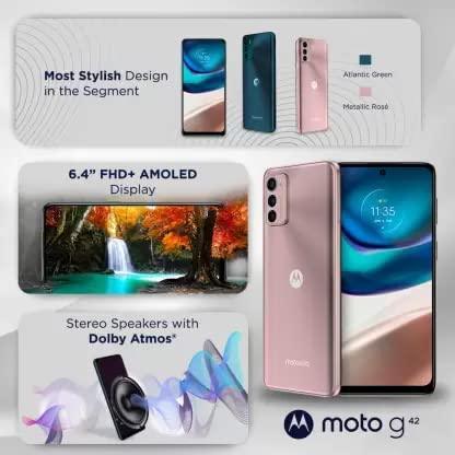 (Refurbished) Motorola g42 (Metallic Rose, 64 GB) (4 GB RAM) - Triveni World