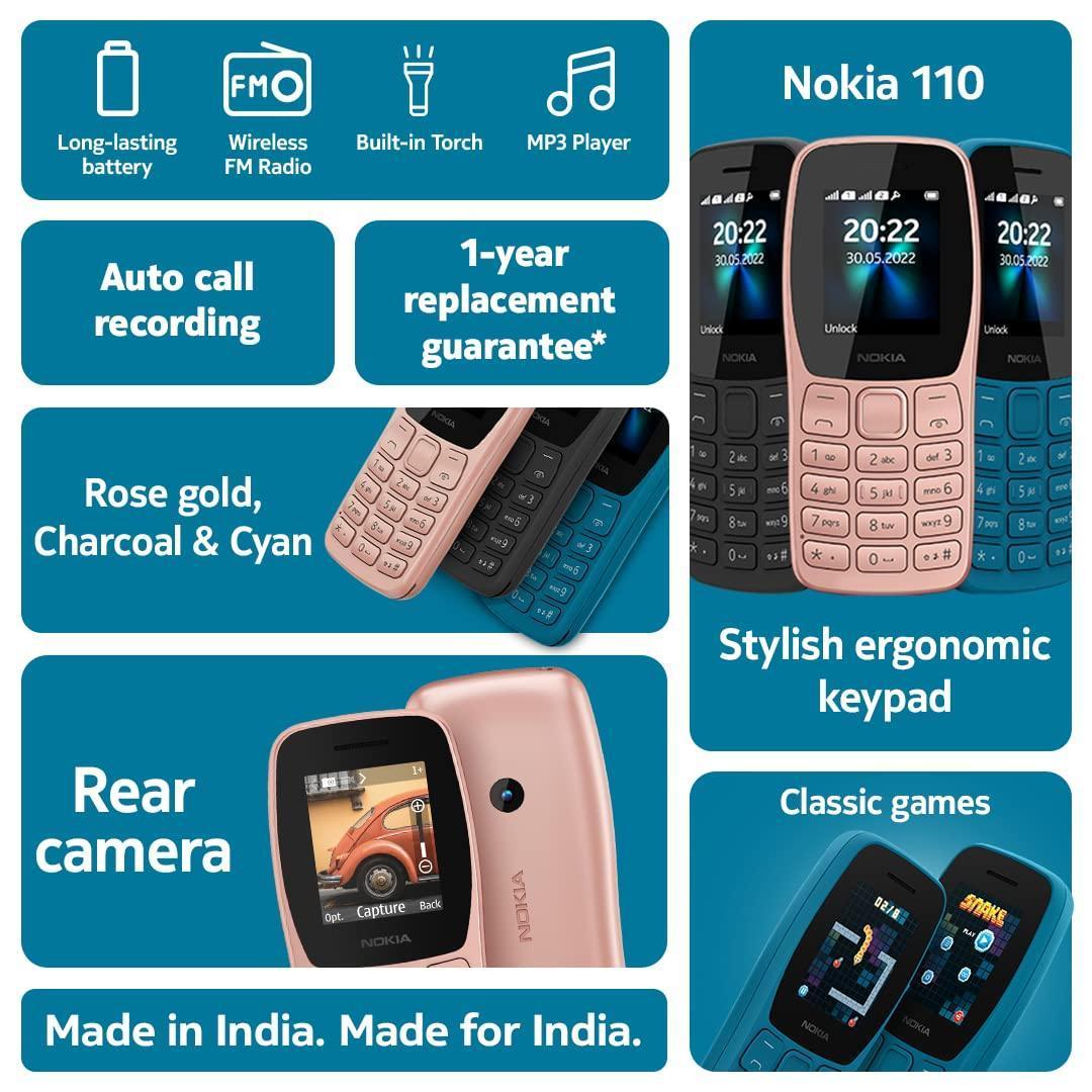 (Refurbished) NOKIA 110 TA-1434 DS in Cyan - Triveni World