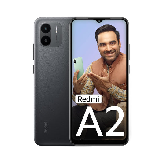 (Refurbished) Redmi A2 (Classic Black, 2GB RAM, 32GB Storage) | Powerful Octa Core G36 Processor | Upto 7GB RAM | Large 16.5 cm HD+ Display with Massive 5000mAh Battery | 2 Years Warranty [Limited time Offer] - Triveni World