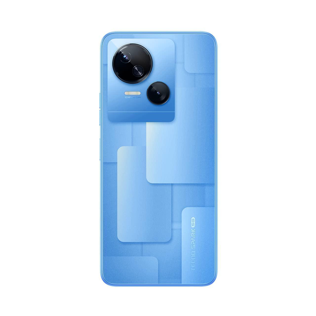 (Refurbished) Tecno Spark 10 5G (Meta Blue, 8GB RAM,128GB Storage)|16GB Expandable RAM | Ultra Clear 50MP Superior Rear Camera| Dimensity 6020 7nm Powerful 5G Processor - Triveni World