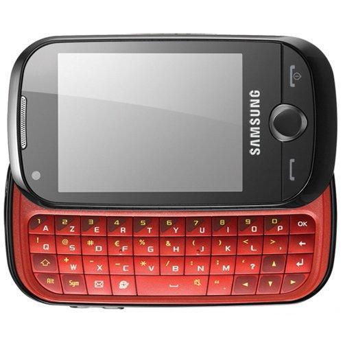 Samsung B5310 CorbyPRO Quad-Band GSM Unlocked Cell Phone with Touch Screen Full QWERTY keyboard Wi-Fi and Bluetooth - International Version with BlackRed - Triveni World