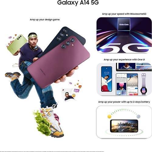Samsung Galaxy A14 5G (Dark Red, 6GB RAM, 128GB Storage) |Triple Rear Camera (50 MP Main) | Upto 12 GB RAM with RAM Plus|Without Charger - Triveni World
