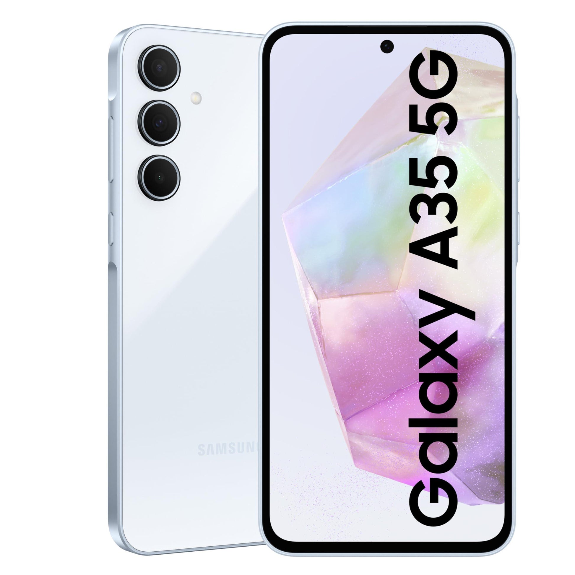 Samsung Galaxy A35 5G (Awesome Iceblue, 8GB RAM, 128GB Storage) | Premium Glass Back | 50 MP Main Camera (OIS) | Nightography | IP67 | Corning Gorilla Glass Victus+ | sAMOLED with Vision Booster - Triveni World