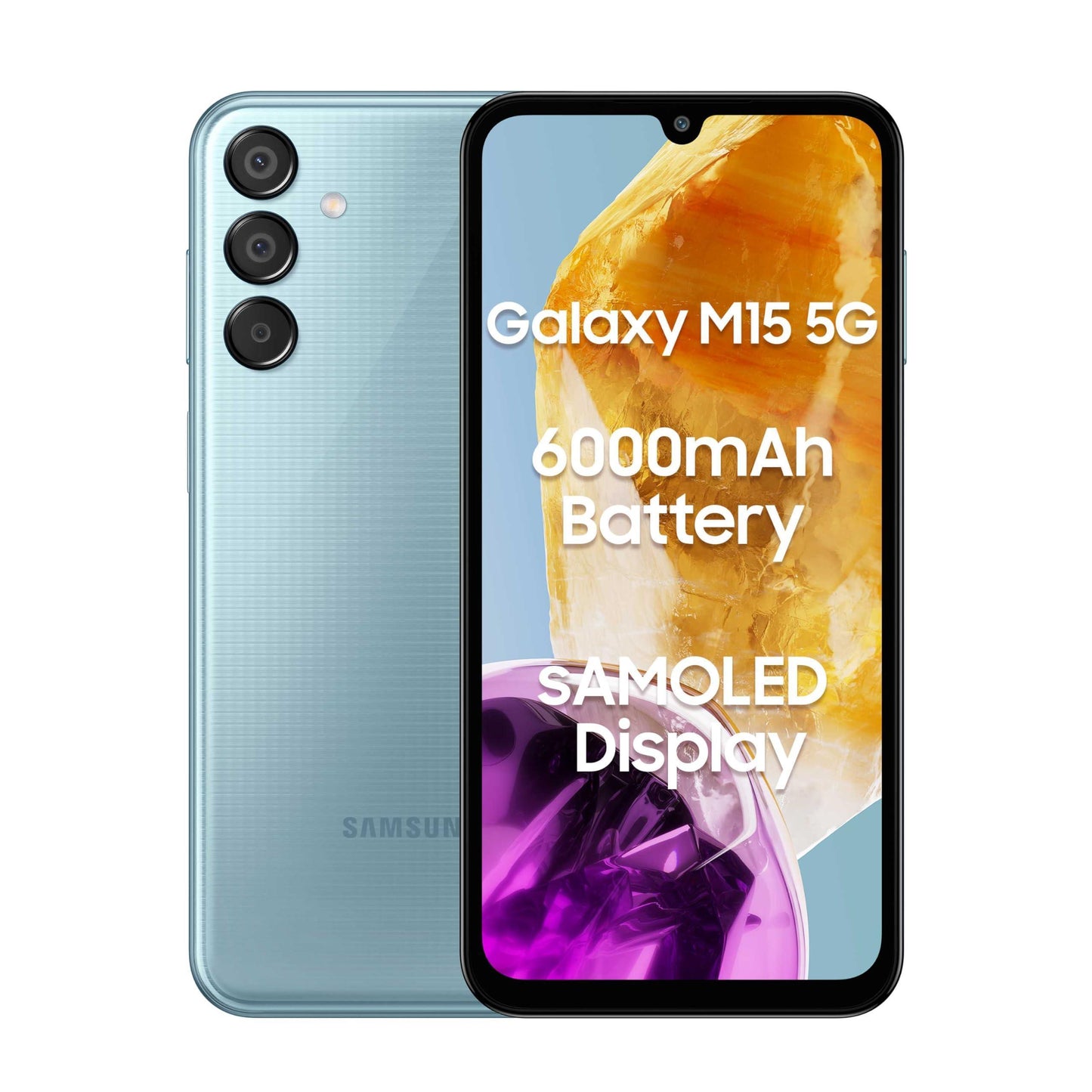 Samsung Galaxy M15 5G (Celestial Blue,6GB RAM,128GB Storage)| 50MP Triple Cam| 6000mAh Battery| MediaTek Dimensity 6100+|4 Gen. OS Upgrade & 5 Year Security Update|Super AMOLED Display - Triveni World
