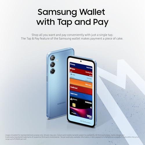 Samsung Galaxy M35 5G (Daybreak Blue,8GB RAM,256GB Storage)| Corning Gorilla Glass Victus+| AnTuTu Score 595K+ | Vapour Cooling Chamber | 6000mAh Battery | 120Hz Super AMOLED Display| Without Charger - Triveni World