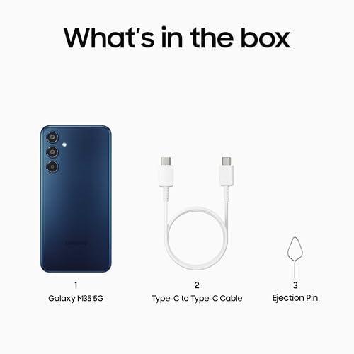 Samsung Galaxy M35 5G (Moonlight Blue,6GB RAM,128GB Storage)| Corning Gorilla Glass Victus+| AnTuTu Score 595K+ | Vapour Cooling Chamber | 6000mAh Battery | 120Hz Super AMOLED Display| Without Charger - Triveni World