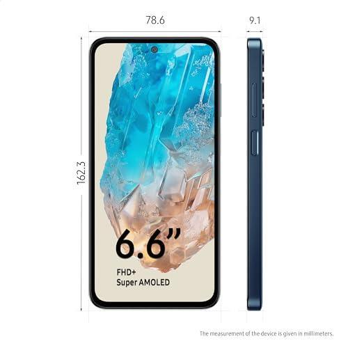 Samsung Galaxy M35 5G (Moonlight Blue,6GB RAM,128GB Storage)| Corning Gorilla Glass Victus+| AnTuTu Score 595K+ | Vapour Cooling Chamber | 6000mAh Battery | 120Hz Super AMOLED Display| Without Charger - Triveni World
