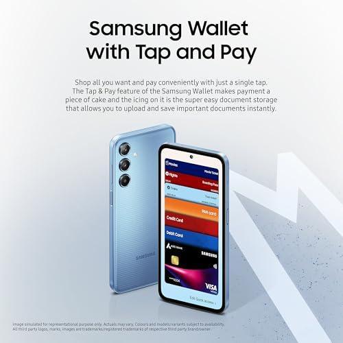 Samsung Galaxy M35 5G (Moonlight Blue,8GB RAM,128GB Storage)| Corning Gorilla Glass Victus+| AnTuTu Score 595K+ | Vapour Cooling Chamber | 6000mAh Battery | 120Hz Super AMOLED Display| Without Charger - Triveni World