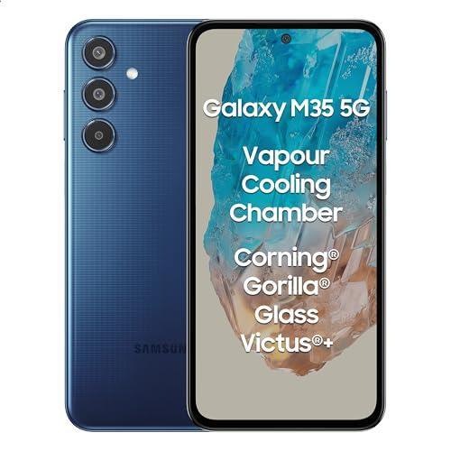 Samsung Galaxy M35 5G (Moonlight Blue,8GB RAM,256GB Storage)| Corning Gorilla Glass Victus+| AnTuTu Score 595K+ | Vapour Cooling Chamber | 6000mAh Battery | 120Hz Super AMOLED Display| Without Charger - Triveni World