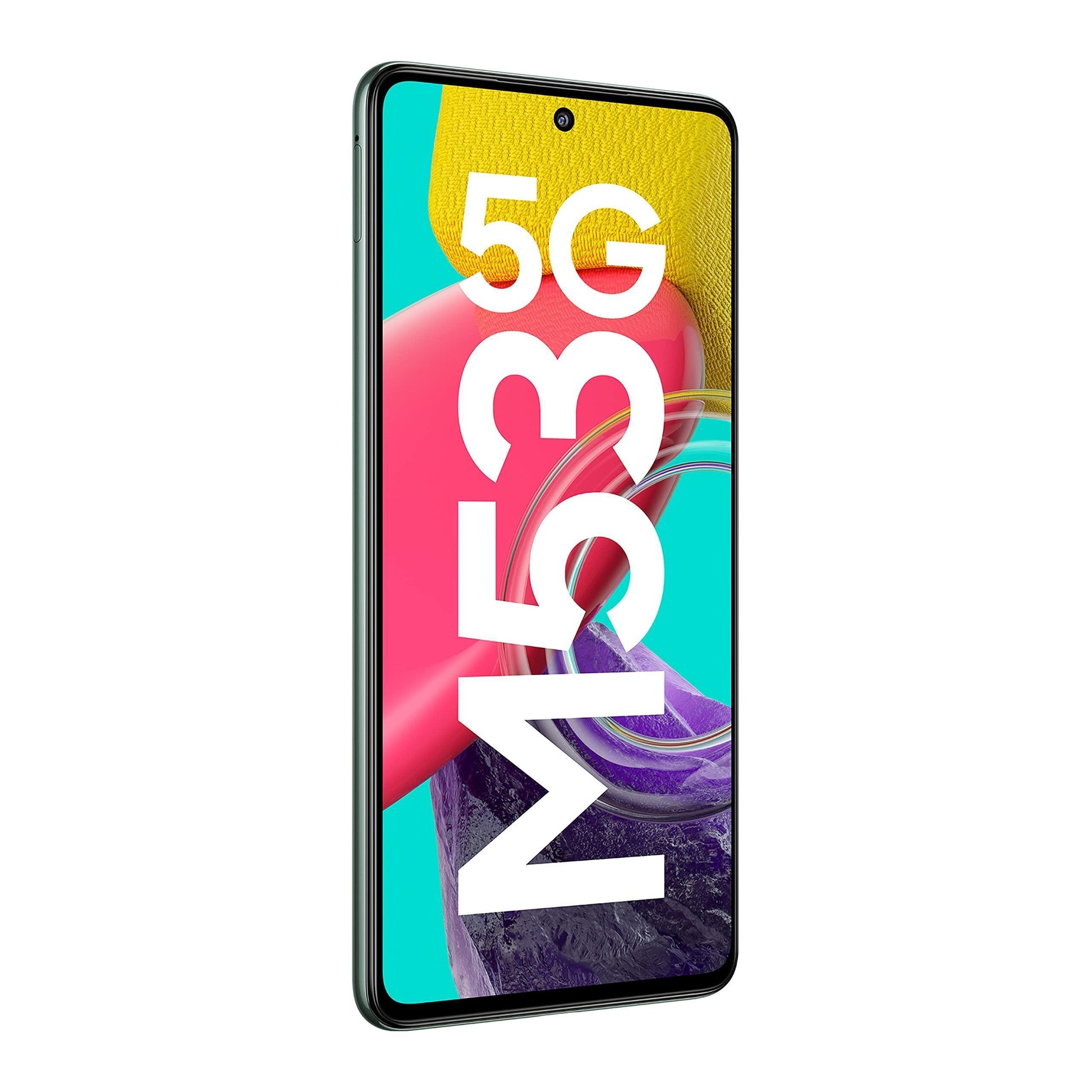 Samsung Galaxy M53 5G (Mystique Green, 6GB, 128GB Storage) | 108MP | sAmoled+ 120Hz | 12GB RAM with RAM Plus | Without Charger - Triveni World