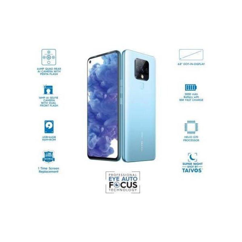 Tecno Camon 16 (Purist Blue, 64 GB) (4 GB RAM) | Refurbished - Triveni World