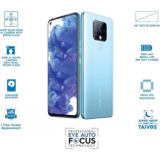 Tecno Camon 16 (Purist Blue, 64 GB)  (4 GB RAM) Used - Triveni World