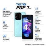 TECNO POP 7 Pro (Uyuni Blue, 2GB RAM,64GB Storage) | Refurbished - Triveni World