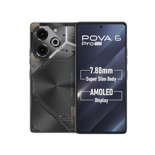TECNO POVA 6 PRO 5G (16GB*+256GB) | 108MP Camera + 32MP Selfie Camera | 120Hz Dot-in AMOLED Display | Dual Speakers with Dolby Atmos | 6000mAh & 70W Charger | Arc Interface | Meteorite Grey - Triveni World