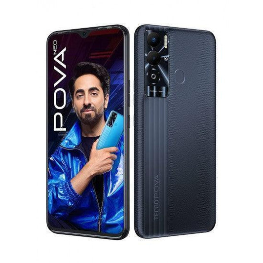 Tecno POVA Neo (Obsidian Black, 6GB RAM, 128GB Storage) | 6000mAh Battery |6.82'' (17.32 cm) HD+Display | DTS Sound - Triveni World