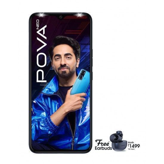 Tecno POVA Neo (Obsidian Black, 6GB RAM, 128GB Storage) | 6000mAh Battery |6.82'' (17.32 cm) HD+Display | DTS Sound - Triveni World